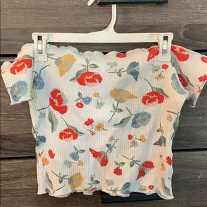 Off the shoulder crop top